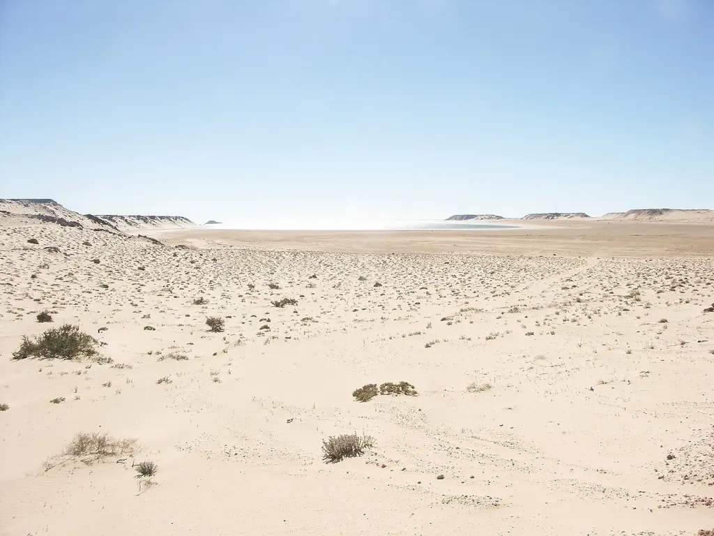 Baie de Dakhla au Sahara occidental