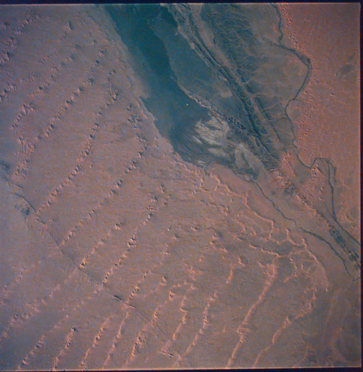 Vue satellite du Sahara dans l’ouest de l’Algérie