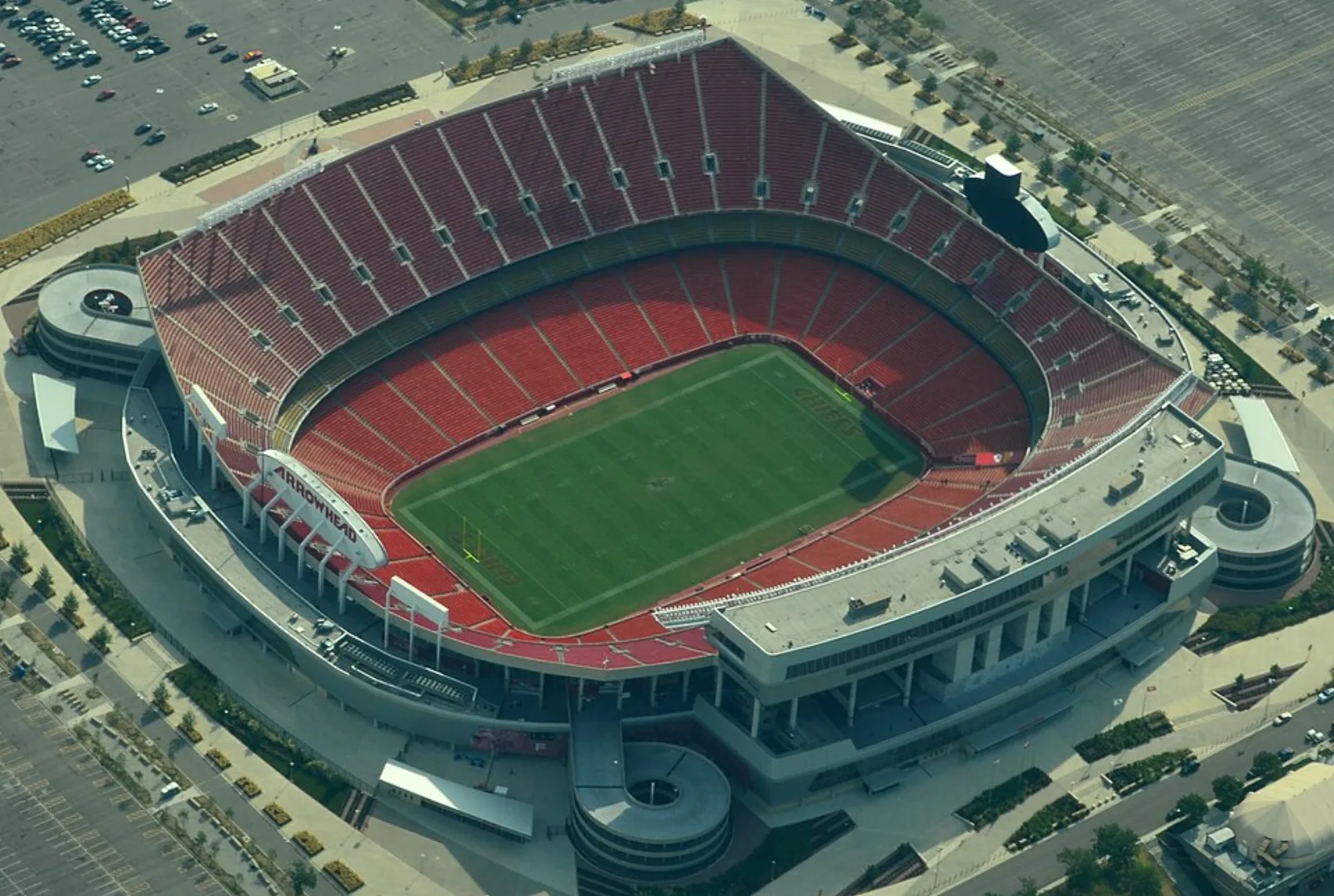 Vue aérienne du stade de Kansas City