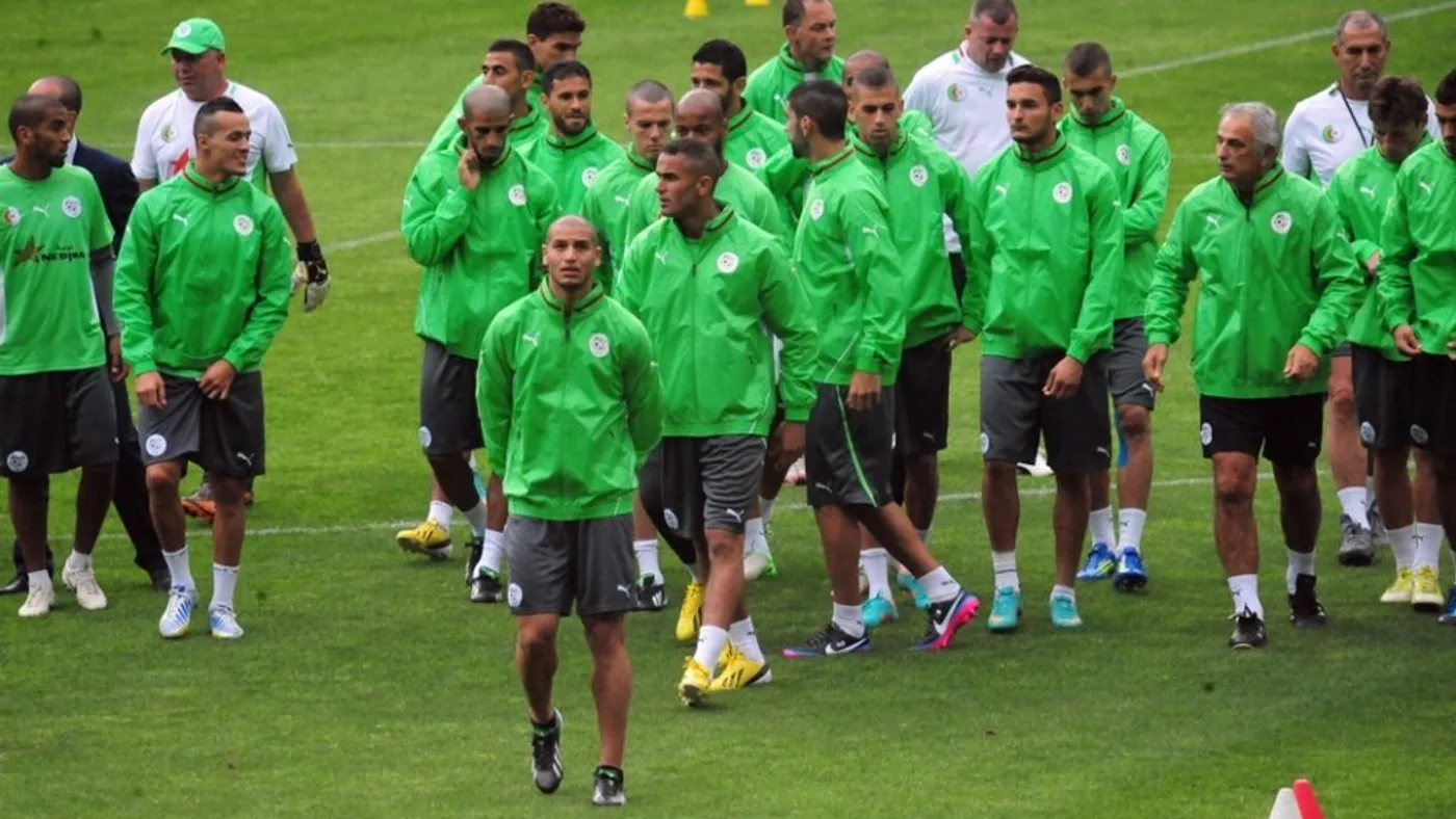 Algeria national team training before the 2013 AFCON in South Africa