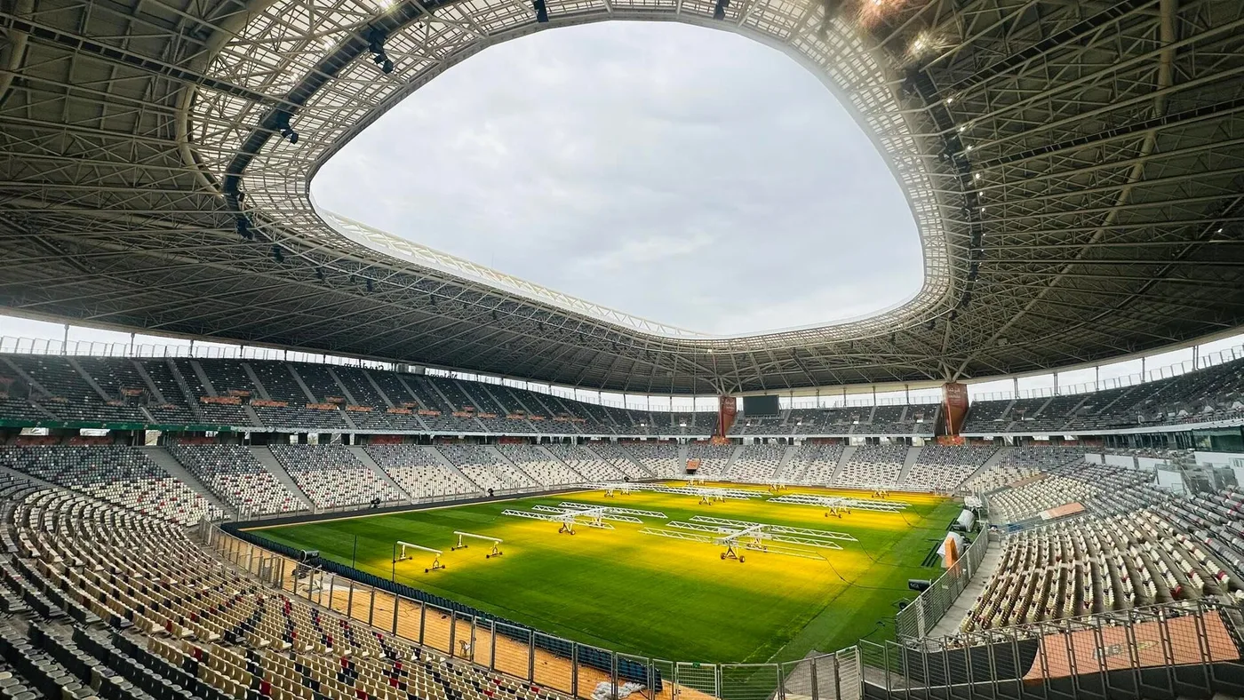 Stands at Nelson Mandela Stadium in Baraki, Algeria