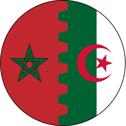Carte schématique de la frontière algéro-marocaine